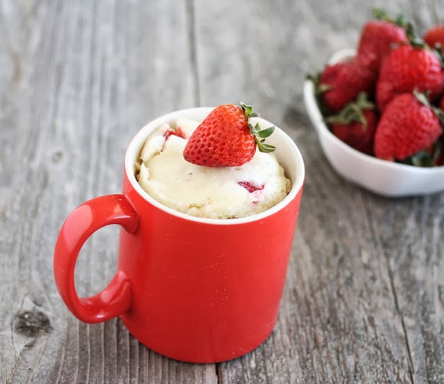 Strawberries and Cream Mug Cake Kirbie's Cravings