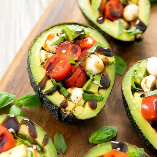 Caprese Stuffed Avocado Kirbie S Cravings