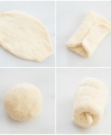 photo collage showing how the rolls are formed