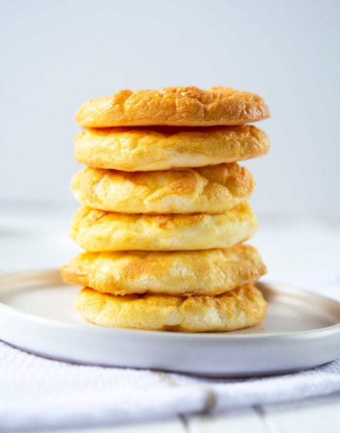 photo of stack of cloud breads on plate