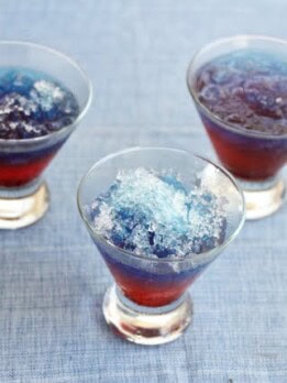 photo of three snow cone drinks