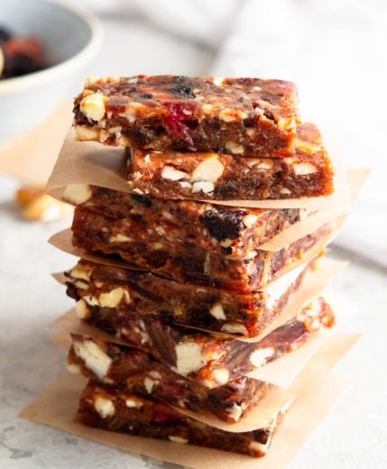 photo of a stack of energy bars