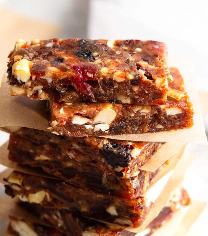 close-up of energy bars