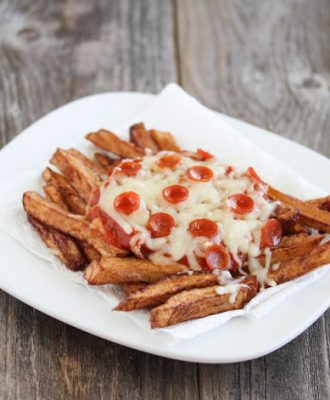 photo of pizza fries