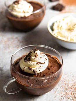 photo of chocolate mousse