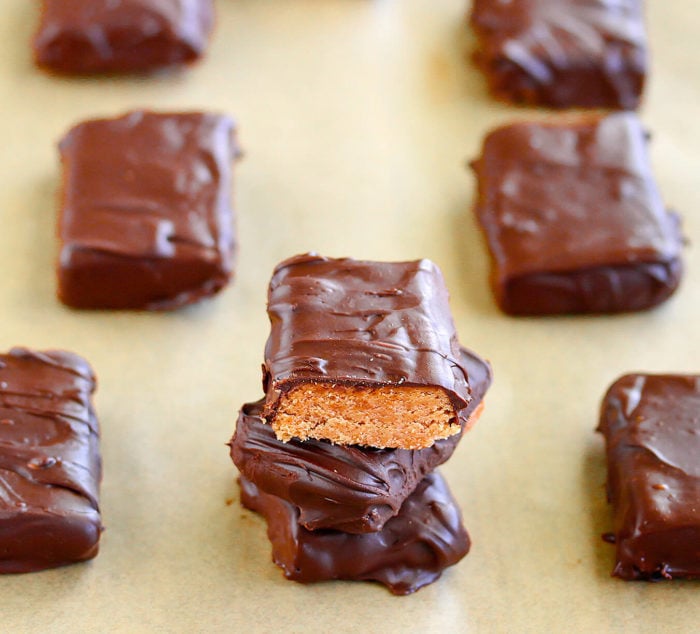 close-up photo of homemade butterfingers