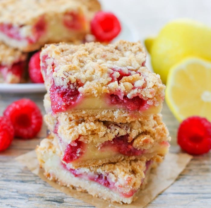 Lemonade Raspberry Bars - Kirbie's Cravings