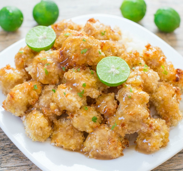 overhead photo of Tequila Lime Chicken Crispers