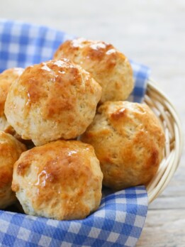 photo of biscuits in a basket