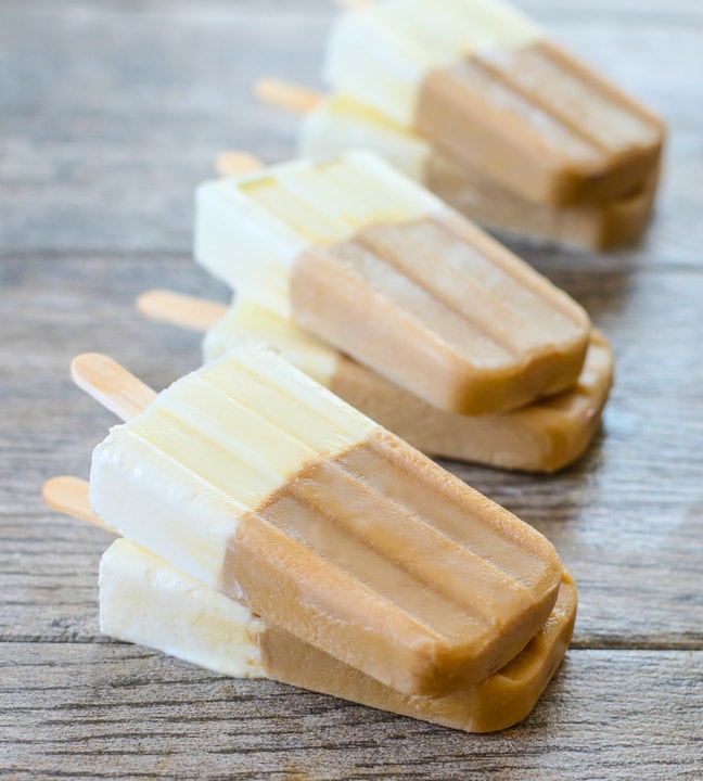 close-up of Bailey's Coffee and Cream Ice Pops