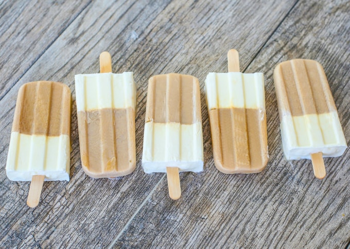 top-down photo of Bailey's Coffee and Cream Ice Pops