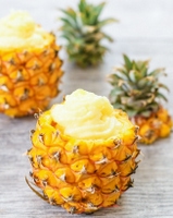 photo of pineapple dole whip in a pineapple
