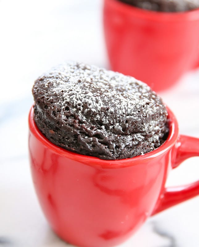 3 Ingredient Chocolate Ice Cream Mug Cake - Kirbie's Cravings