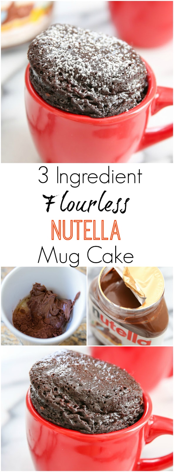 3 Ingredient Flourless Nutella Mug Cake - Kirbie's Cravings