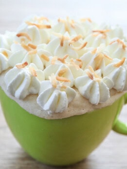 photo of a coconut mug cake