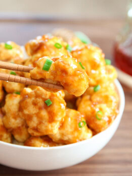 photo of honey garlic cauliflower