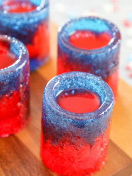 photo of candy shot glasses