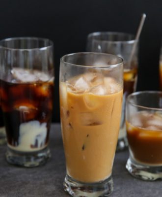 photo of glasses of cold brew coffee