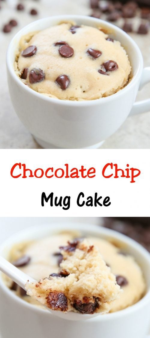 Chocolate Chip Mug Cake Kirbie's Cravings