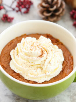 pumpkin peanut butter pie mug cake