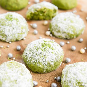 Matcha Snowball Cookies - Kirbie's Cravings