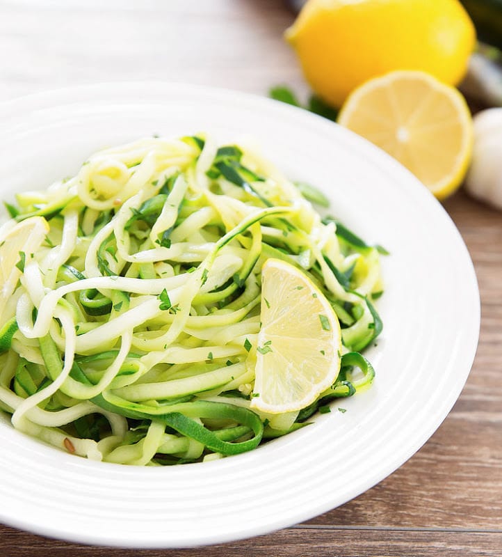 Lemon Garlic Zucchini Noodles Kirbie's Cravings