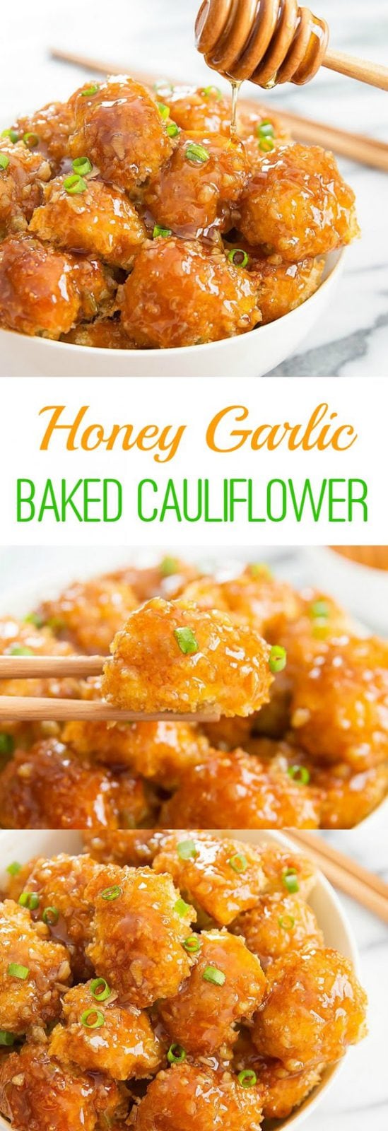 Honey Garlic Baked Cauliflower