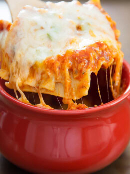 photo of lasagna in a bowl