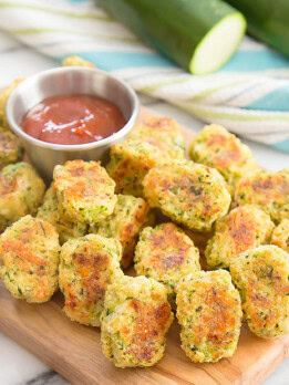 photo of a platter of zucchini tots