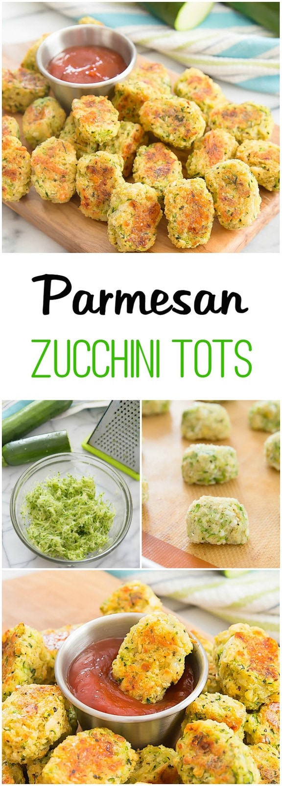 Parmesan Zucchini Tots - Kirbie's Cravings
