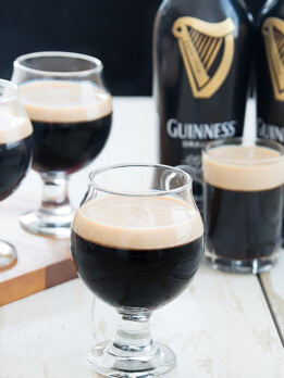 photo of guinness jello with Irish cream