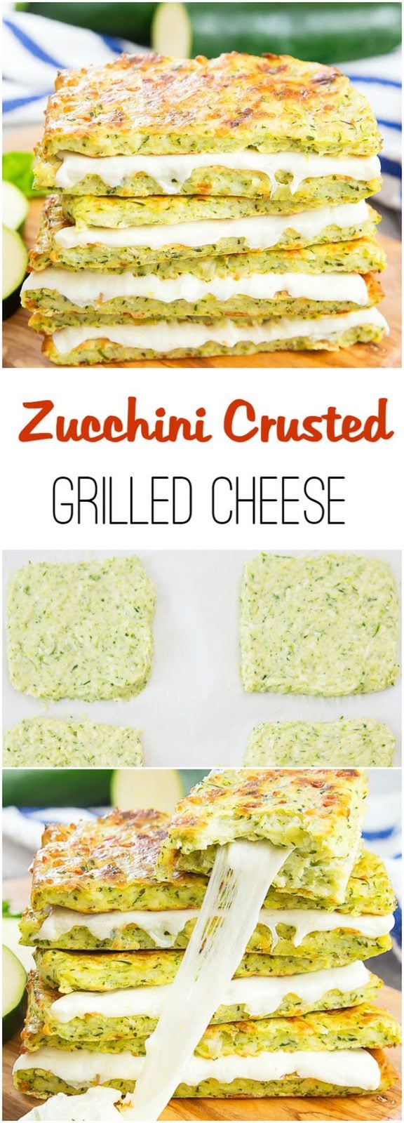 Zucchini Crusted Grilled Cheese Sandwiches