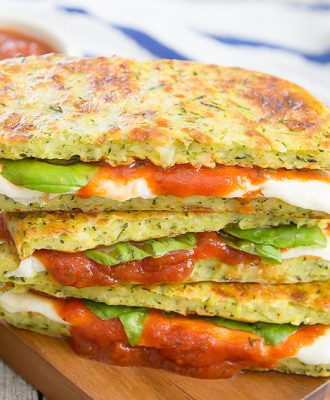 zucchini crusted pizza grilled cheese