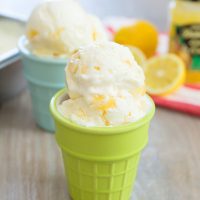 photo of lemon ice cream cones