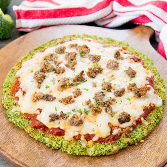 Broccoli Pizza Crust (Low-Carb, Gluten-Free) - Kirbie's Cravings