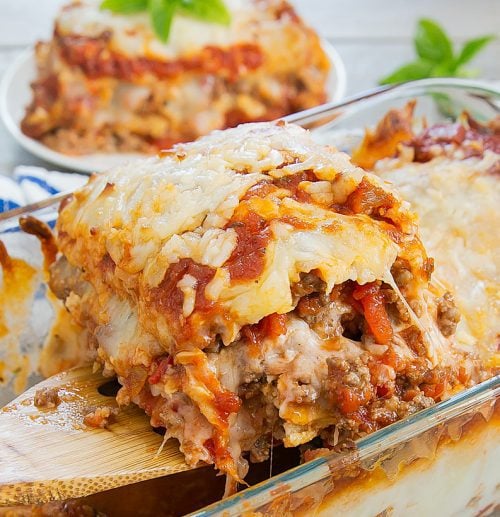 Cauliflower Noodles Lasagna - Kirbie's Cravings