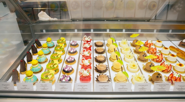 photo of the dessert case at Dominique Ansel Bakery