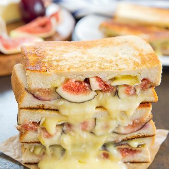 Fig and Brie Grilled Cheese Sandwiches - Kirbie's Cravings