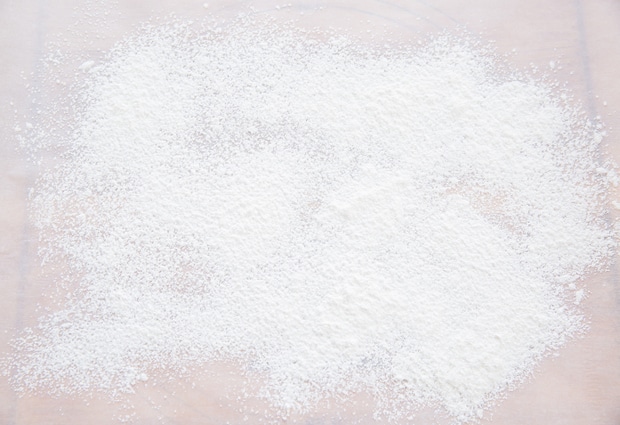 photo of cornstarch dusted on a work surface