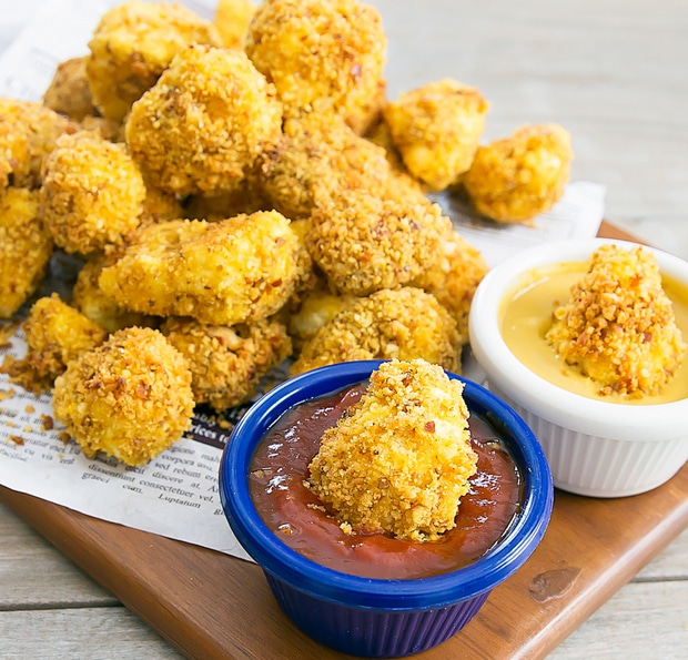 photo of Popcorn Cauliflower with dipping sauces
