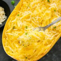 Garlic Parmesan Spaghetti Squash (Low Carb Recipe) - Kirbie's Cravings