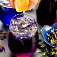Raise a toast to spring with this sparkling butterfly pea tea