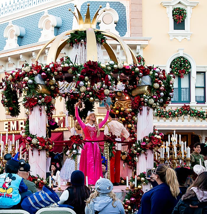 photo of a float in the disney parade
