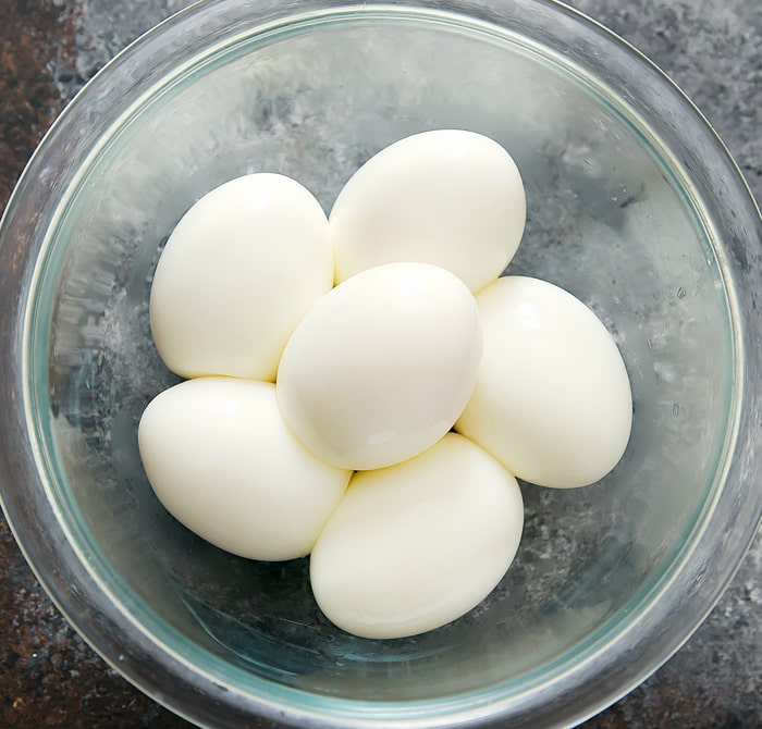 photo of a bowl of soft boiled eggs