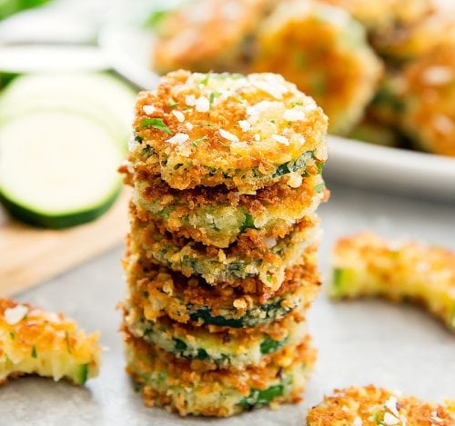 Parmesan Zucchini Crisps - Kirbie's Cravings