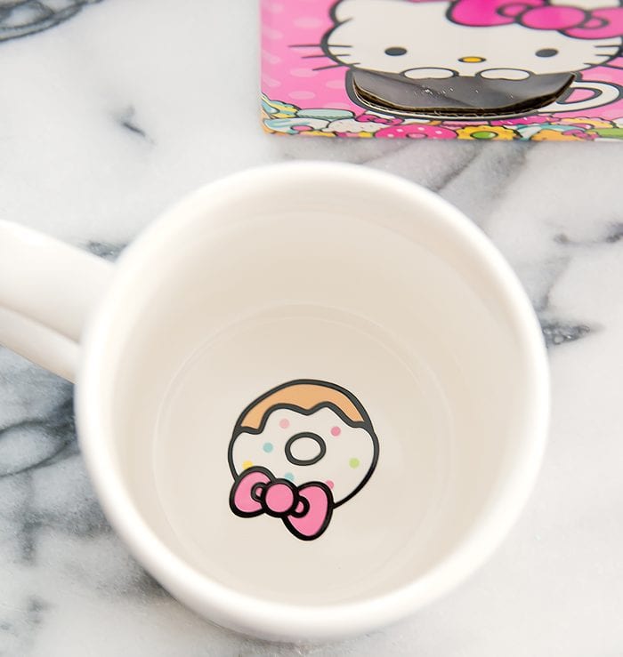 overhead photo of Hello Kitty Cafe mug