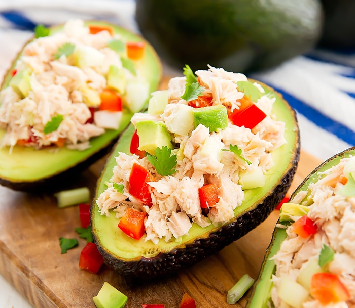 Tuna Salad Avocado Boats - Kirbie's Cravings