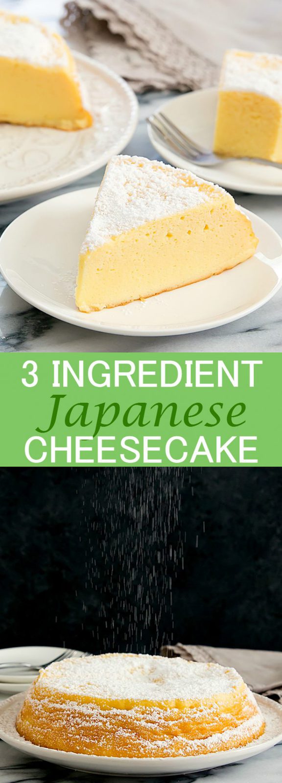 3 Ingredient Japanese Cheesecake