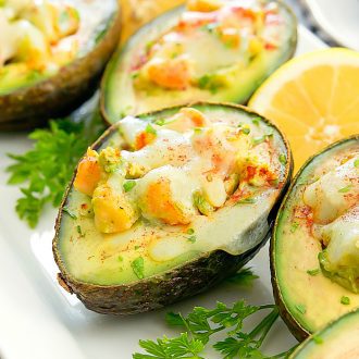 Baked Shrimp Stuffed Avocados - Kirbie's Cravings