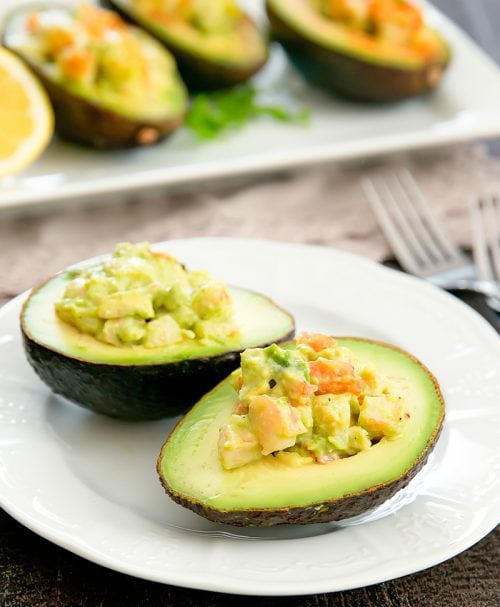 Baked Shrimp Stuffed Avocados - Kirbie's Cravings